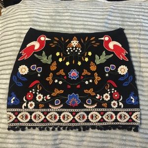 Black patterned skirt